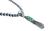 Navajo Turquoise Sterling Silver Old Pawn Bead Necklace SN20312